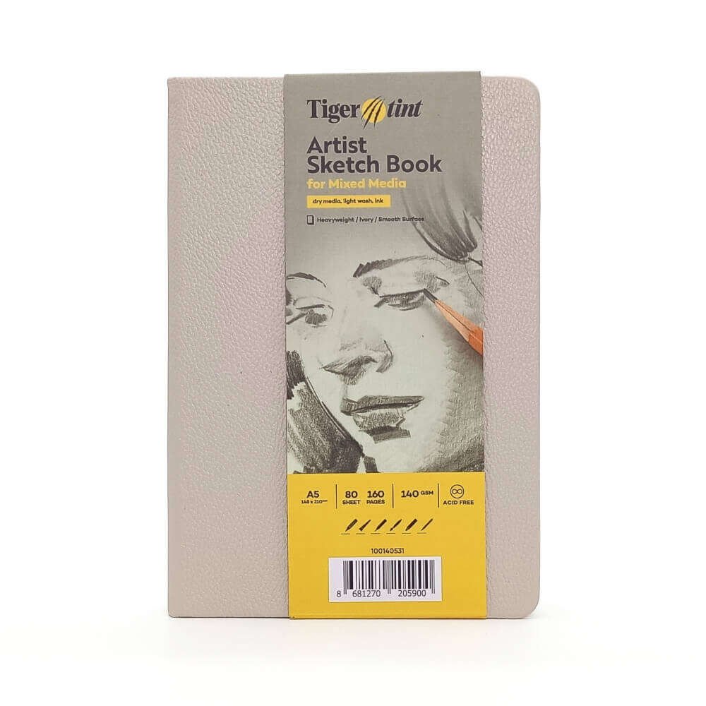 Güven Art Tigertint Eskiz Defteri Sert Kapak 140 Gr A5 80 Yaprak Bej 100140531