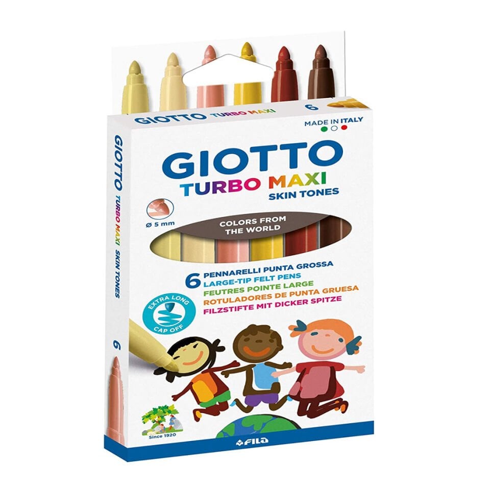 Giotto Turbo Maxi Keçeli Boya Skin Tones 6 Lı