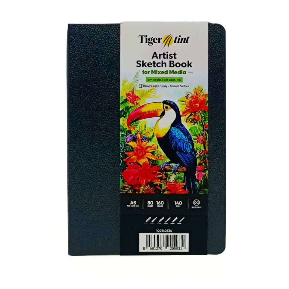 Güven Art Tigertint Soft Kapak Defter A5 140 Gr 80 Yaprak Siyah 100140534