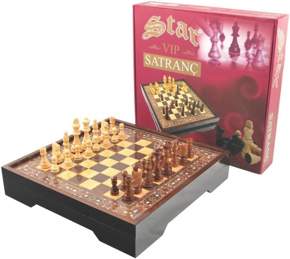 Star Vip Satranç Takımı Ceviz Büyük