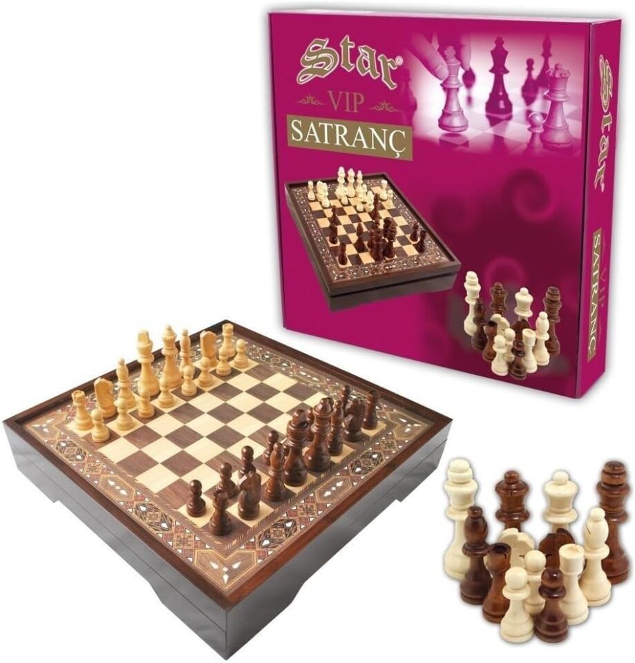 Star Vip Satranç Takımı Ceviz Büyük