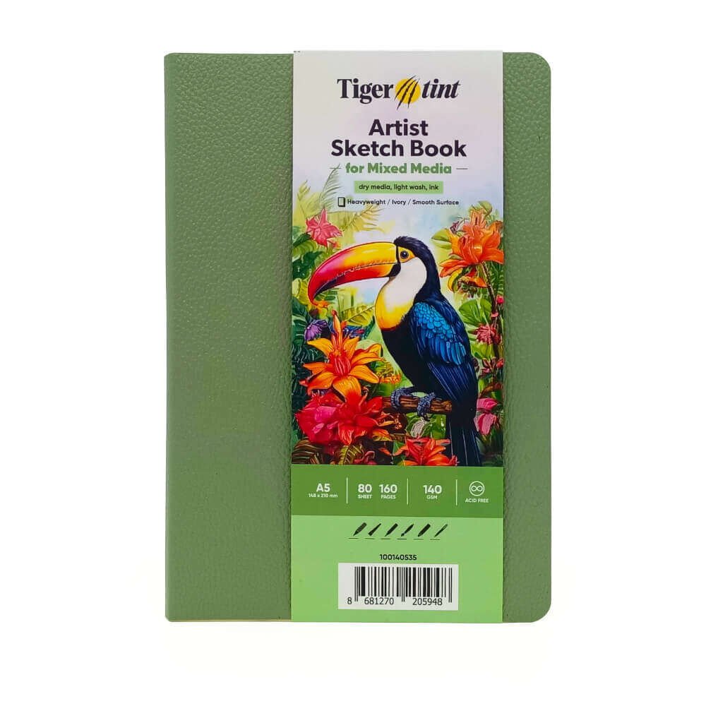 Güven Art Tigertint Soft Kapak Defter A5 140 Gr 80 Yaprak Mint Yeşili 100140535