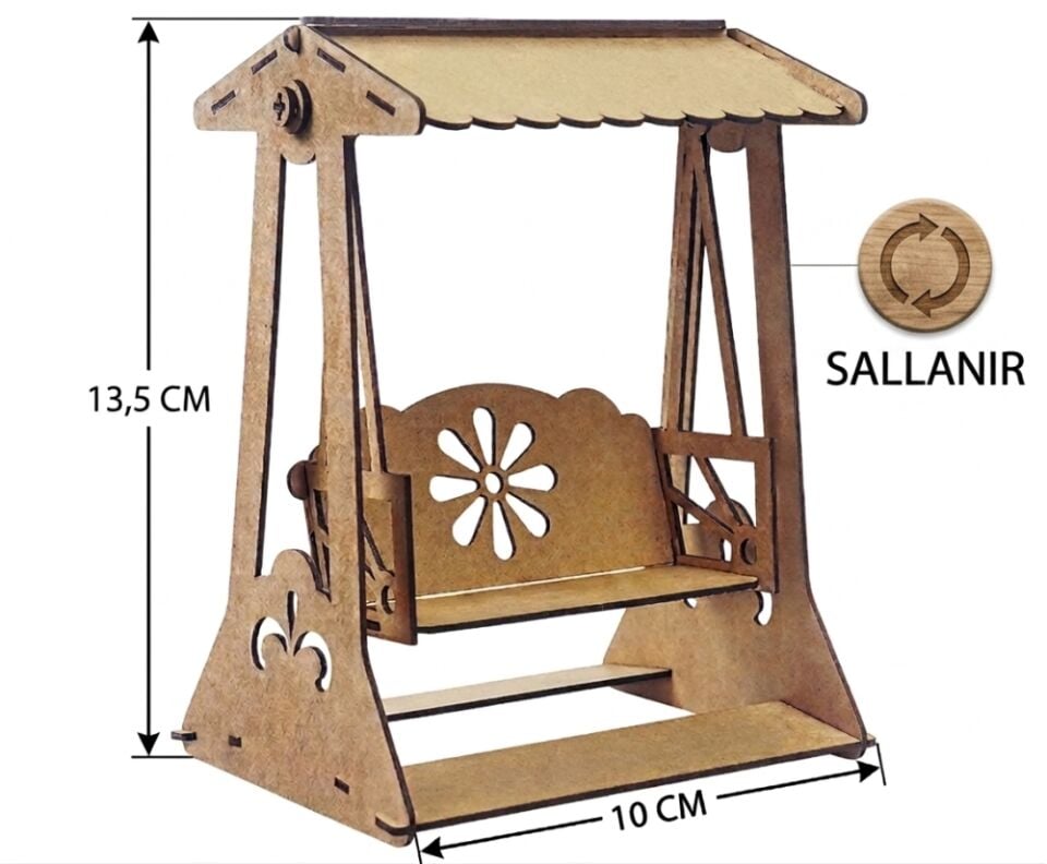 Emin İş Eğitimi 3D Salıncak Ahşap Maket