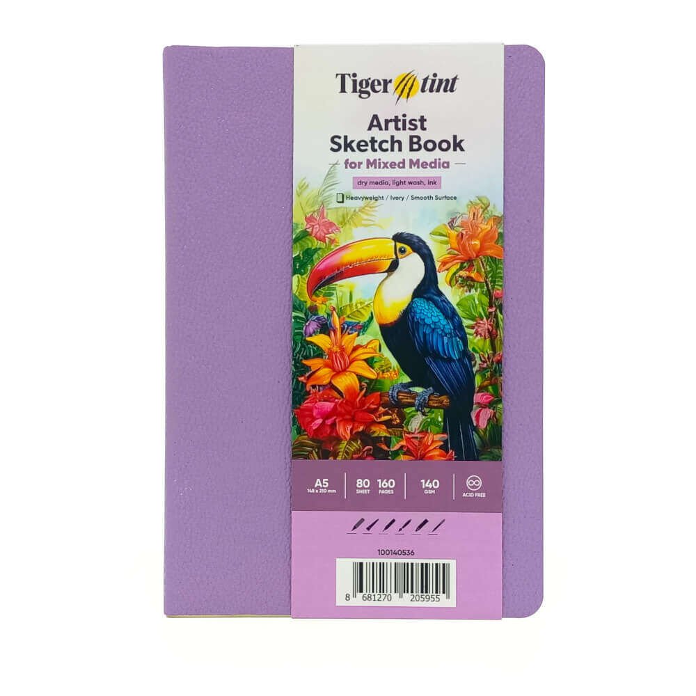 Güven Art Tigertint Soft Kapak Defter A5 140 Gr 80 Yaprak Lila 100140536