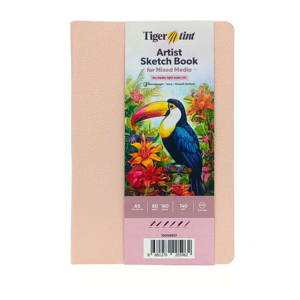 Güven Art Tigertint Soft Kapak Defter A5 140 Gr 80 Yaprak Pudra Pembe 100140537