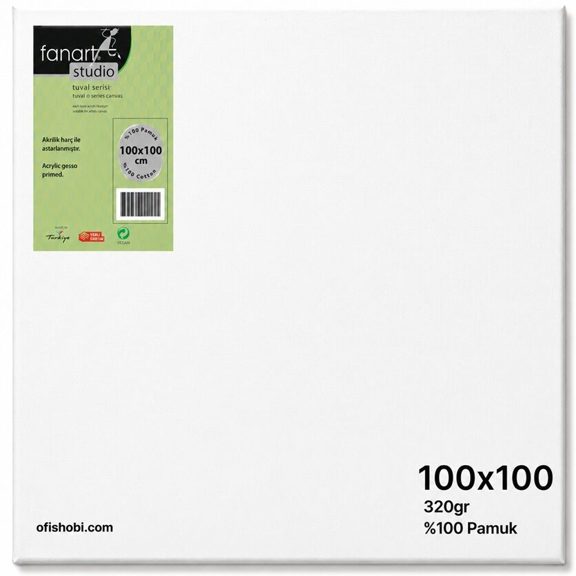 Fanart Studio Tuval %100 Pamuk 320 Gr 100x100 Cm