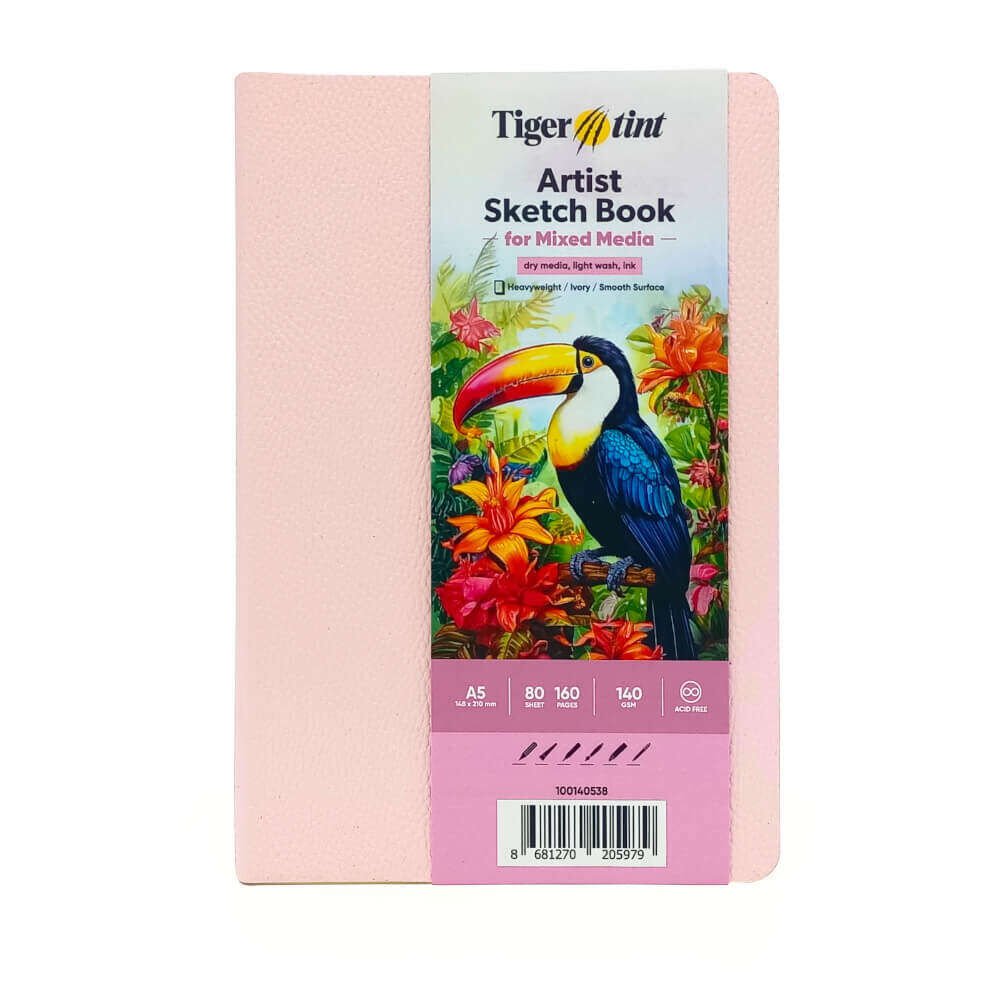 Güven Art Tigertint Soft Kapak Defter A5 140 Gr 80 Yaprak Şeker Pembe 100140538