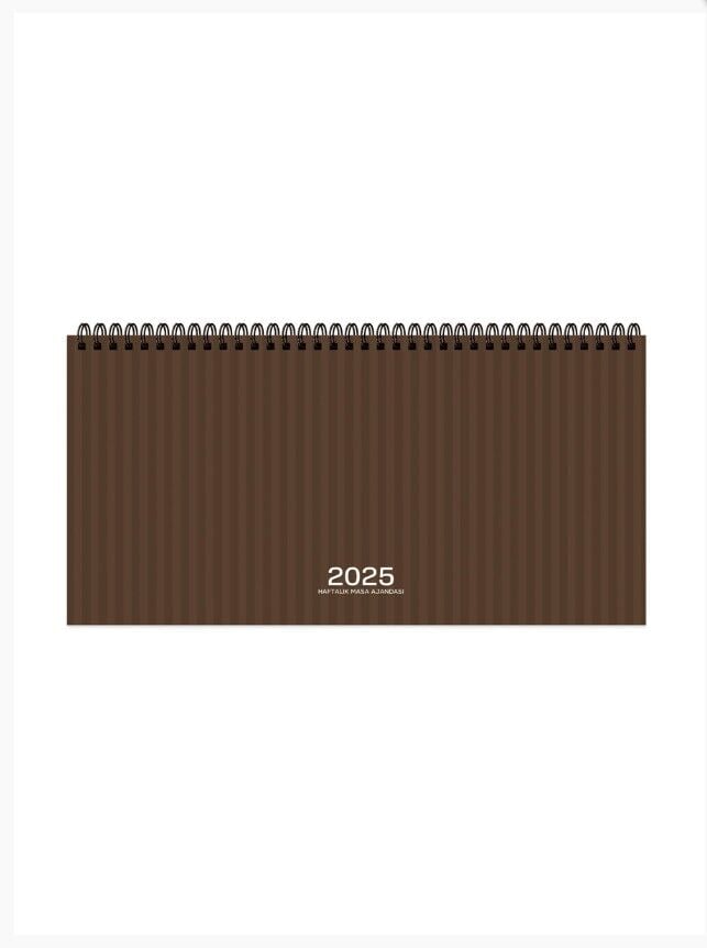 Keskin 2025-Aj-66 16x33.5 Spiralli Haftalık Masa Ajandası
