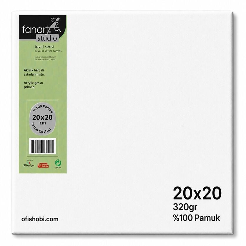 Fanart Studio Tuval %100 Pamuk 320 Gr 20x20 Cm