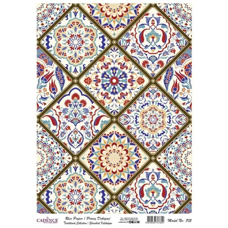 Cadence Pirinç Kağıt Geleneksel Seri Model 705 30x42