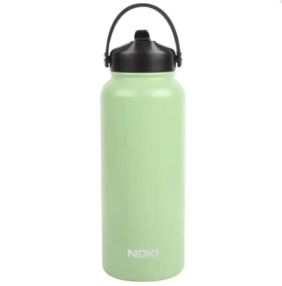 Noki Çelik Matara Çevir Aç Pipet Taşıma Kulplu 960 Ml