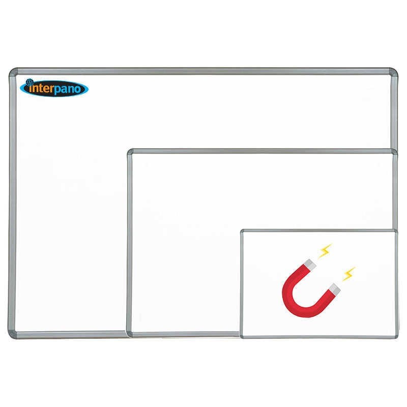 İnter 70x100 Alüminyum Çerçeve Manyetik Yüzeyli Duvara Monte Beyaz Yazı Tahtası