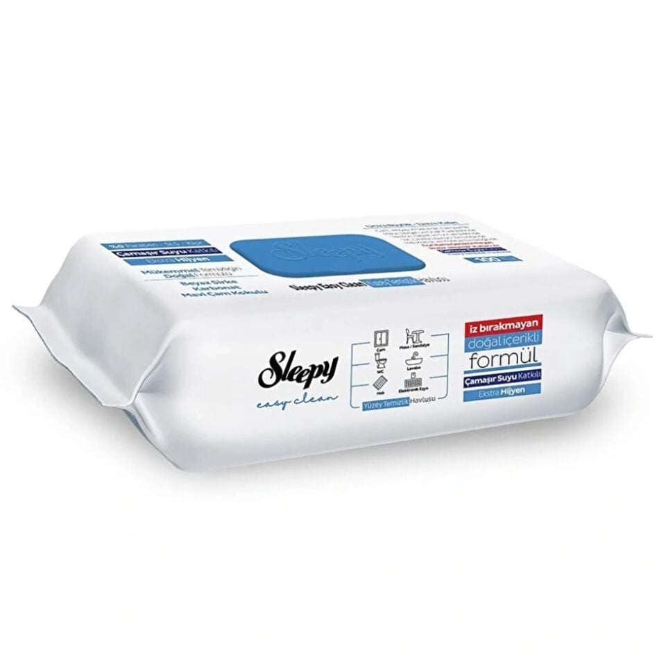 Sleepy Easy Clean Yüzey Temizlik Havlusu 100 Lü Çamasır Sulu Mavi