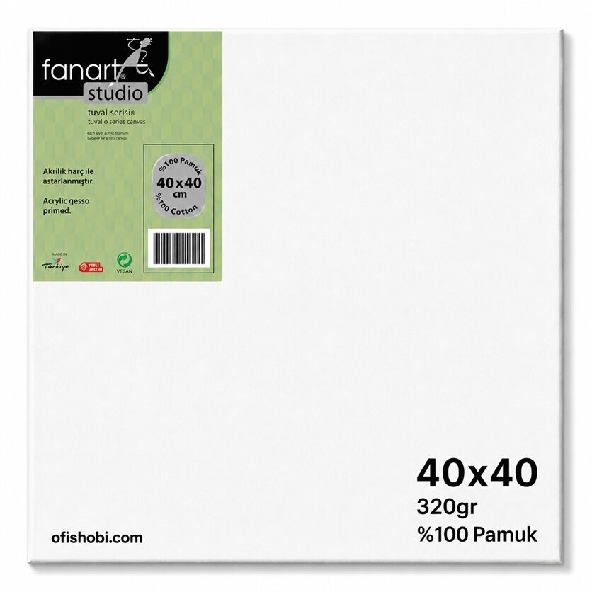 Fanart Studio Tuval %100 Pamuk 320 Gr 40x40 Cm