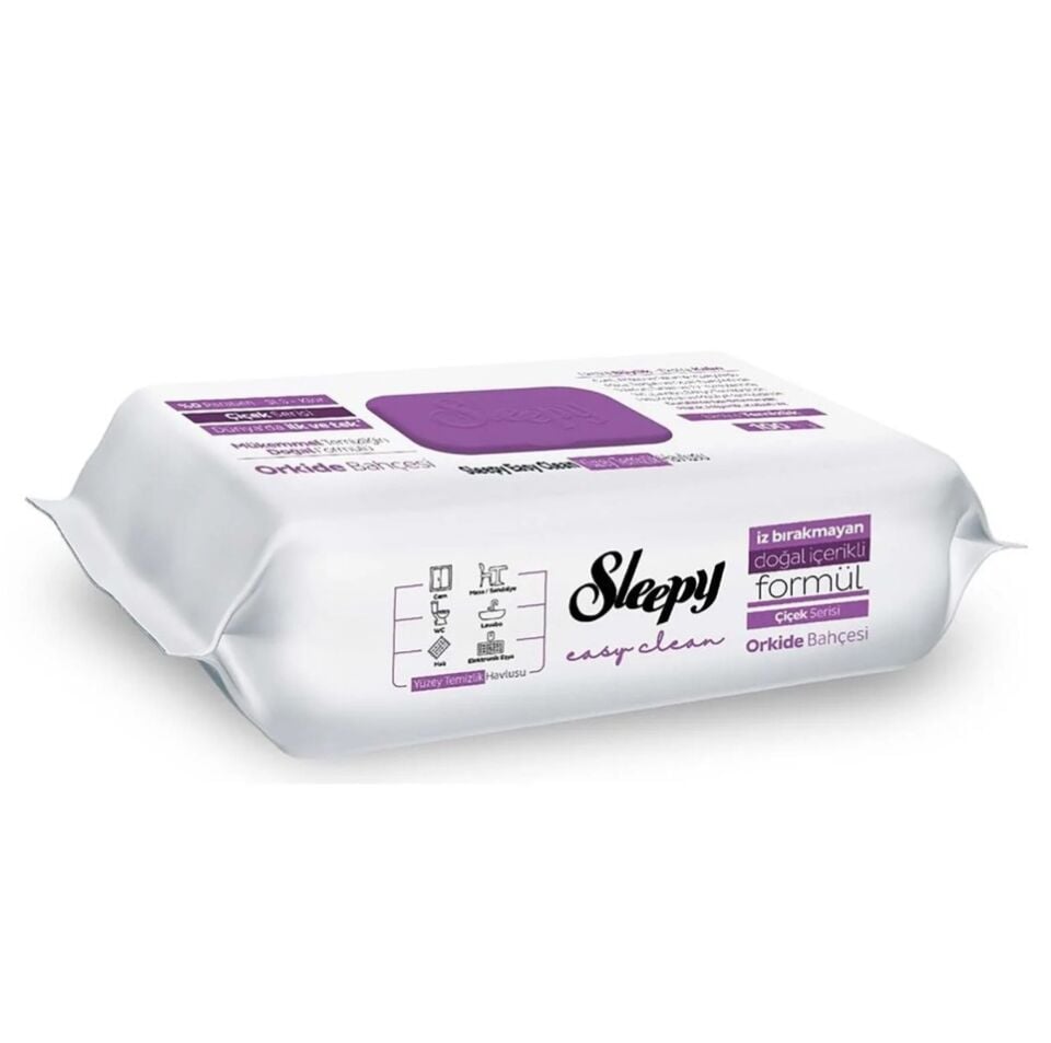 Sleepy Easy Clean Yüzey Temizlik Havlusu 100 Lü Orkide Bahçesi