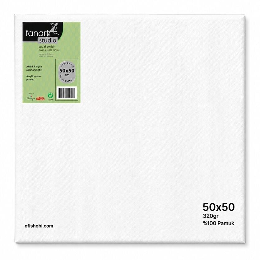 Fanart Studio Tuval %100 Pamuk 320 Gr 50x50 Cm