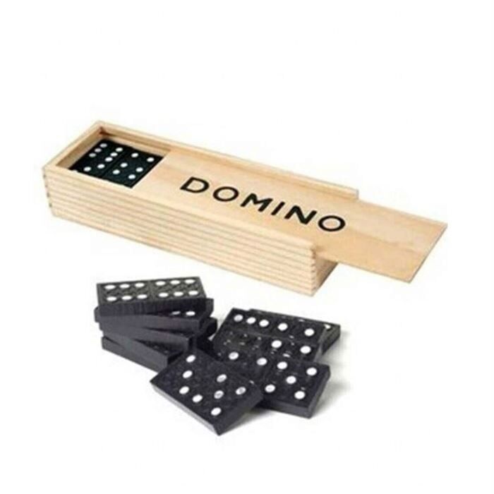 Star Domino Ahşap Kutulu Siyah Taş