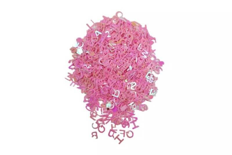 Kmy Pembe Harf Desenli Epoksi Reçine Süsleme Aksesuarı 8 Gr
