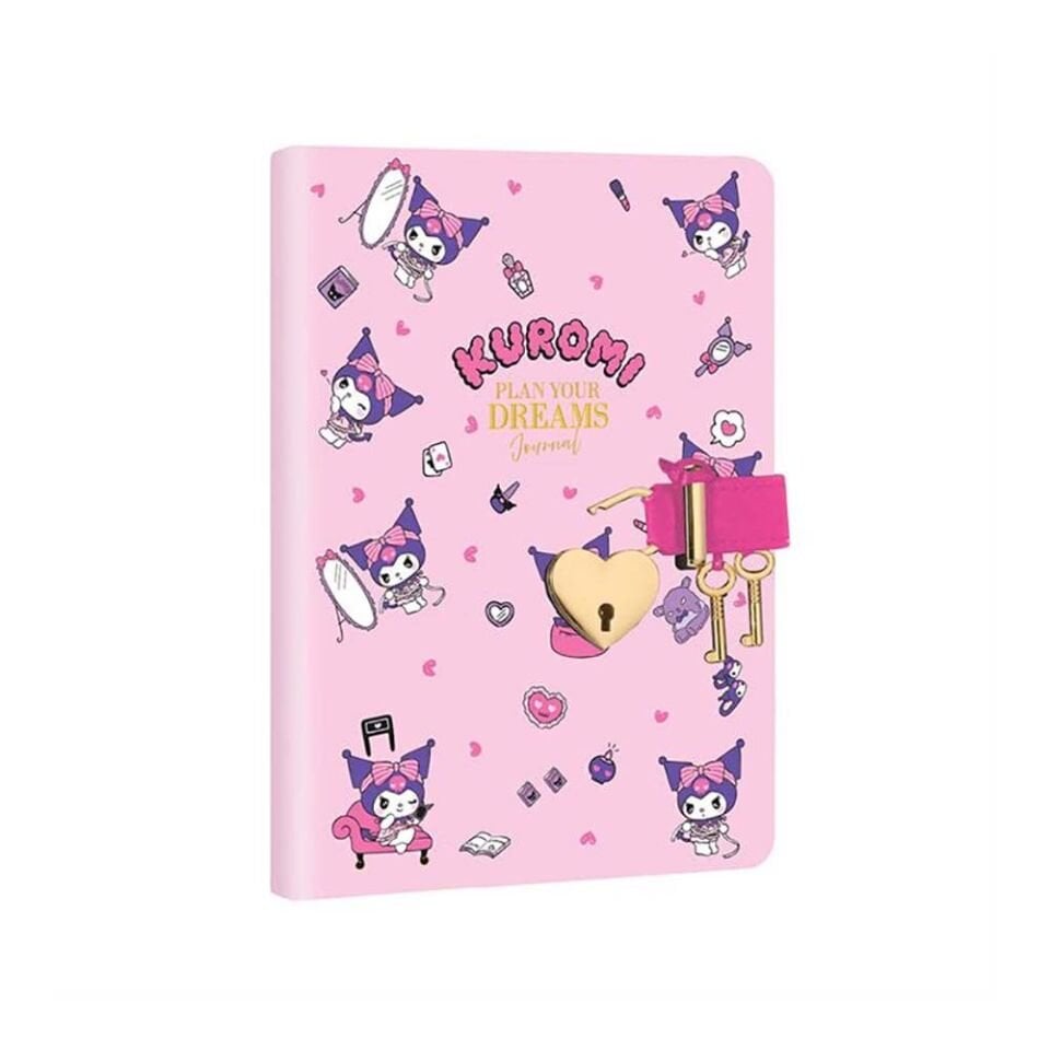 Victorias Journals Kuromi Hush Hush Kilitli Defter Kutulu 80 Gr 160 Yaprak Çizgili