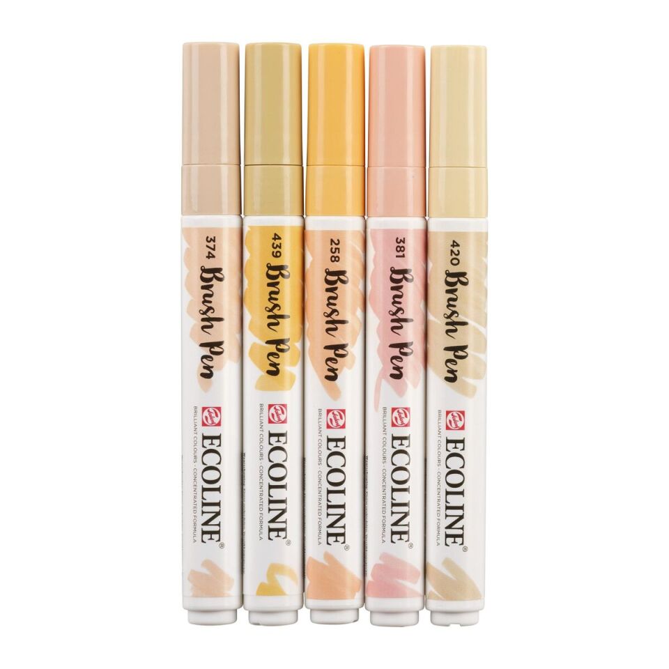 Ecoline Fırça Uçlu Kalem 5 Li Set Pembe Tonları