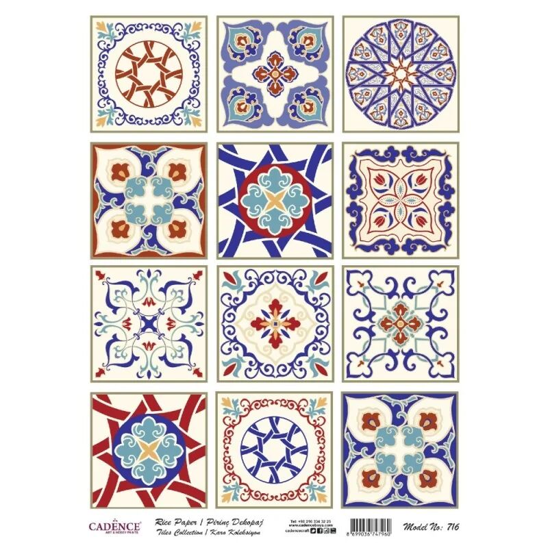 Cadence Pirinç Kağıt Karo Seri Model 716 30x42