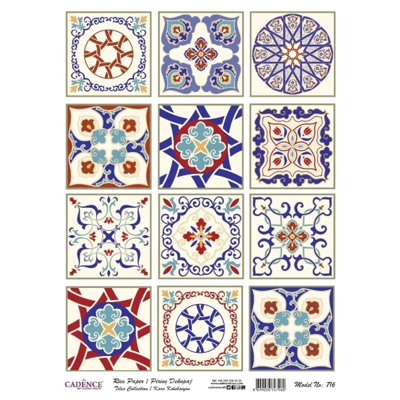 Cadence Pirinç Kağıt Karo Seri Model 716 30x42