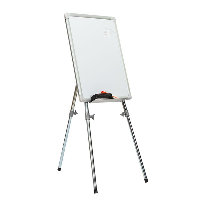 İnter 70x100 Alüminyum Çerçeve Laminant Yüzeyli Teleskopik Ayaklı Beyaz Yazı Tahtası