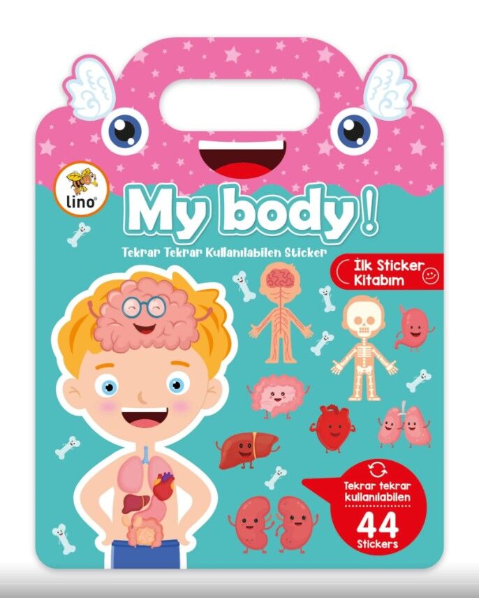 Lino Tekrar Tekrar Kullanılabilen İlk Sticker Kitabım My Body    