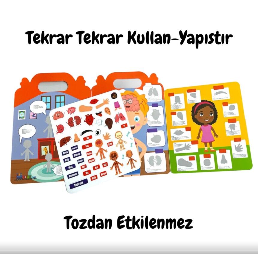 Lino Tekrar Tekrar Kullanılabilen İlk Sticker Kitabım My Body    