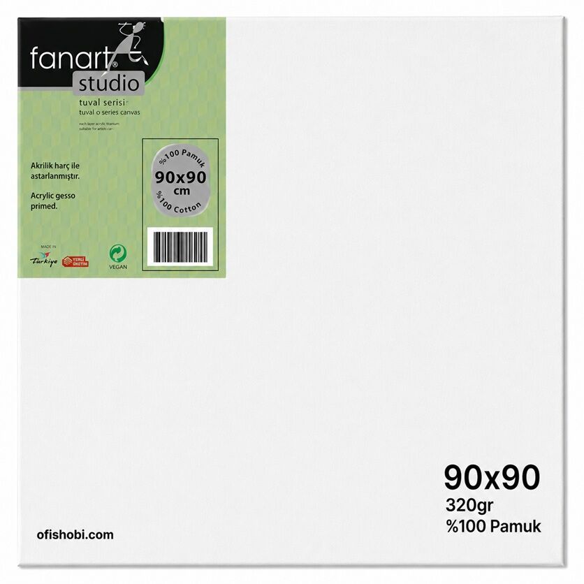 Fanart Studio Tuval %100 Pamuk 320 Gr 90x90 Cm