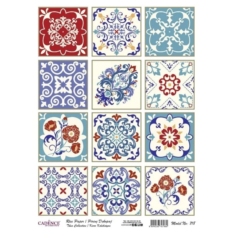 Cadence Pirinç Kağıt Karo Seri Model 718 30x42