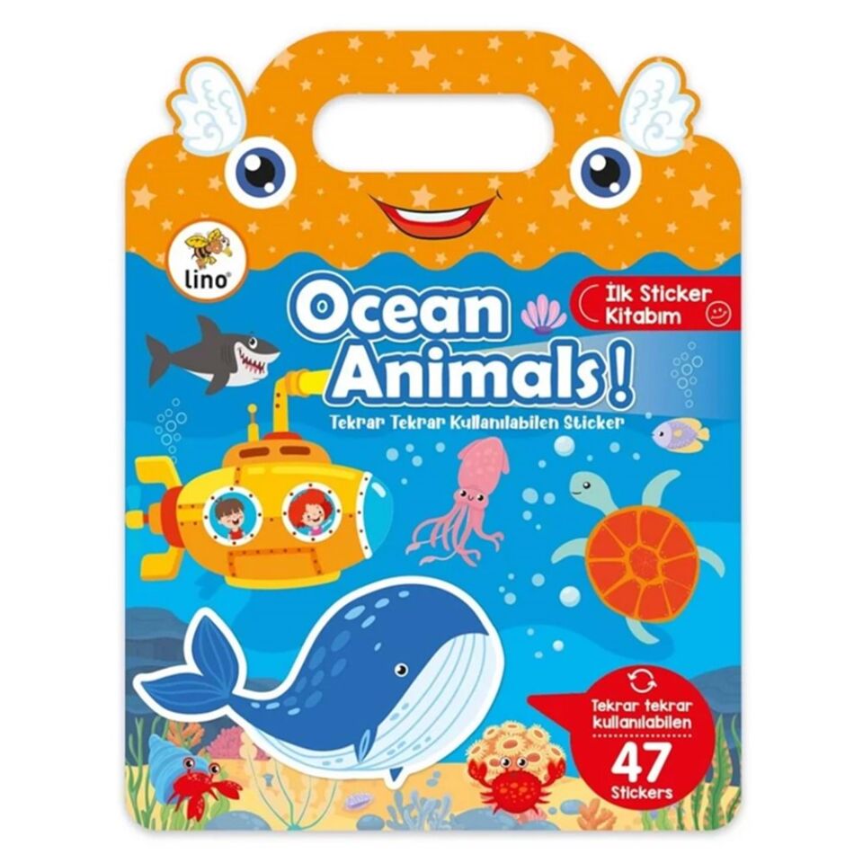 Lino Tekrar Tekrar Kullanılabilen İlk Sticker Kitabım Ocean Animals    
