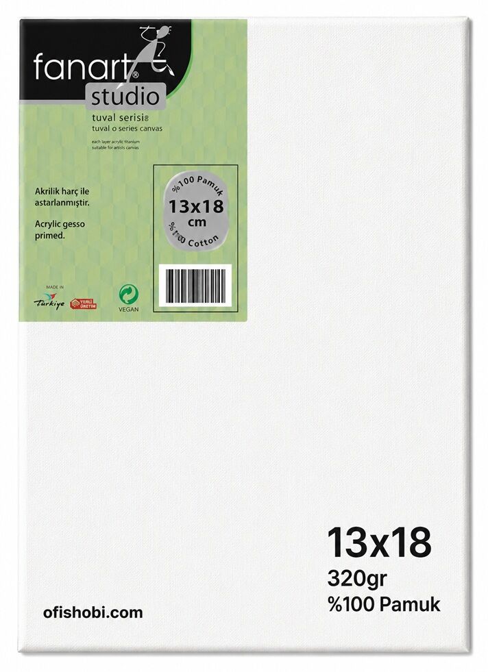 Fanart Studio Tuval %100 Pamuk 320 Gr 13x18 Cm