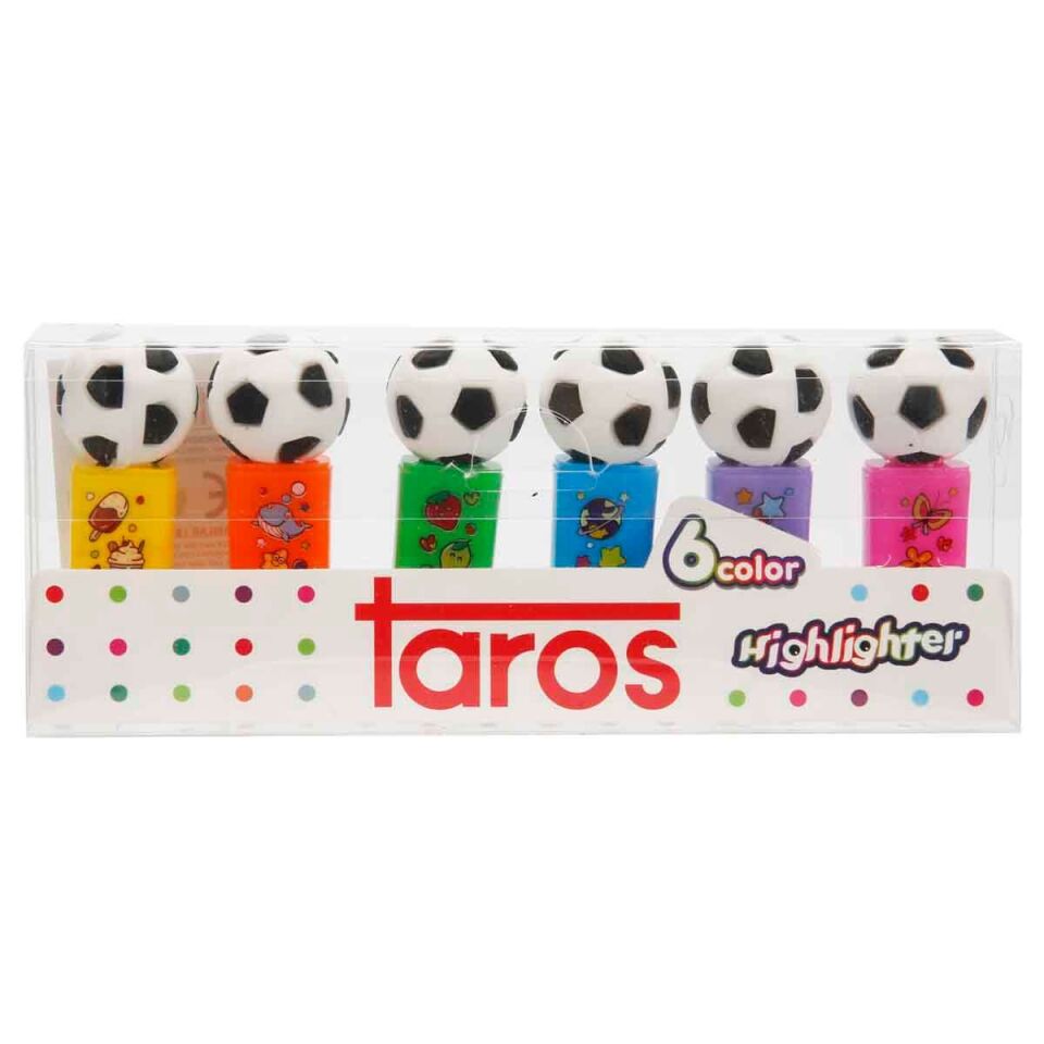 Taros Unick Color Footbol 6 Lı Fosforlu Kalem
