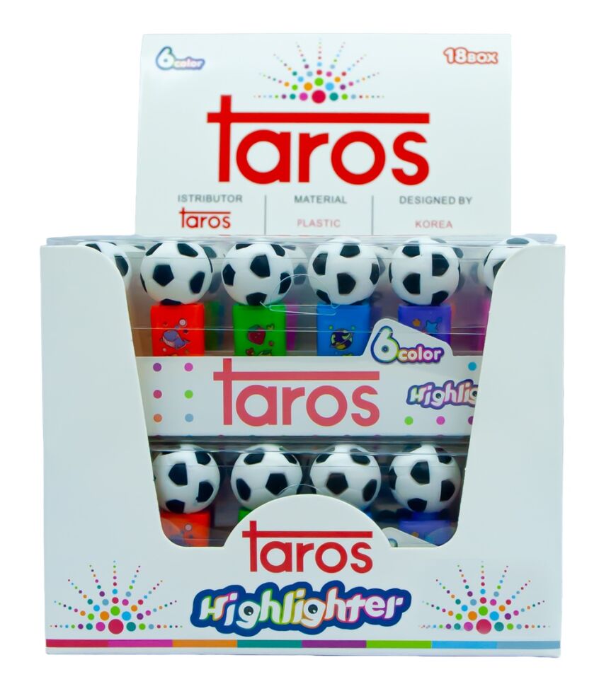 Taros Unick Color Footbol 6 Lı Fosforlu Kalem