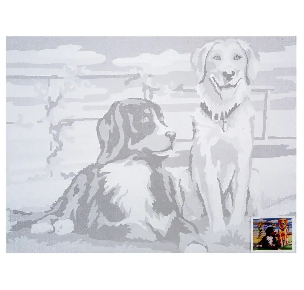 Güven Art St Petersburg Desenli Tuval 30x40 Cm Dogs