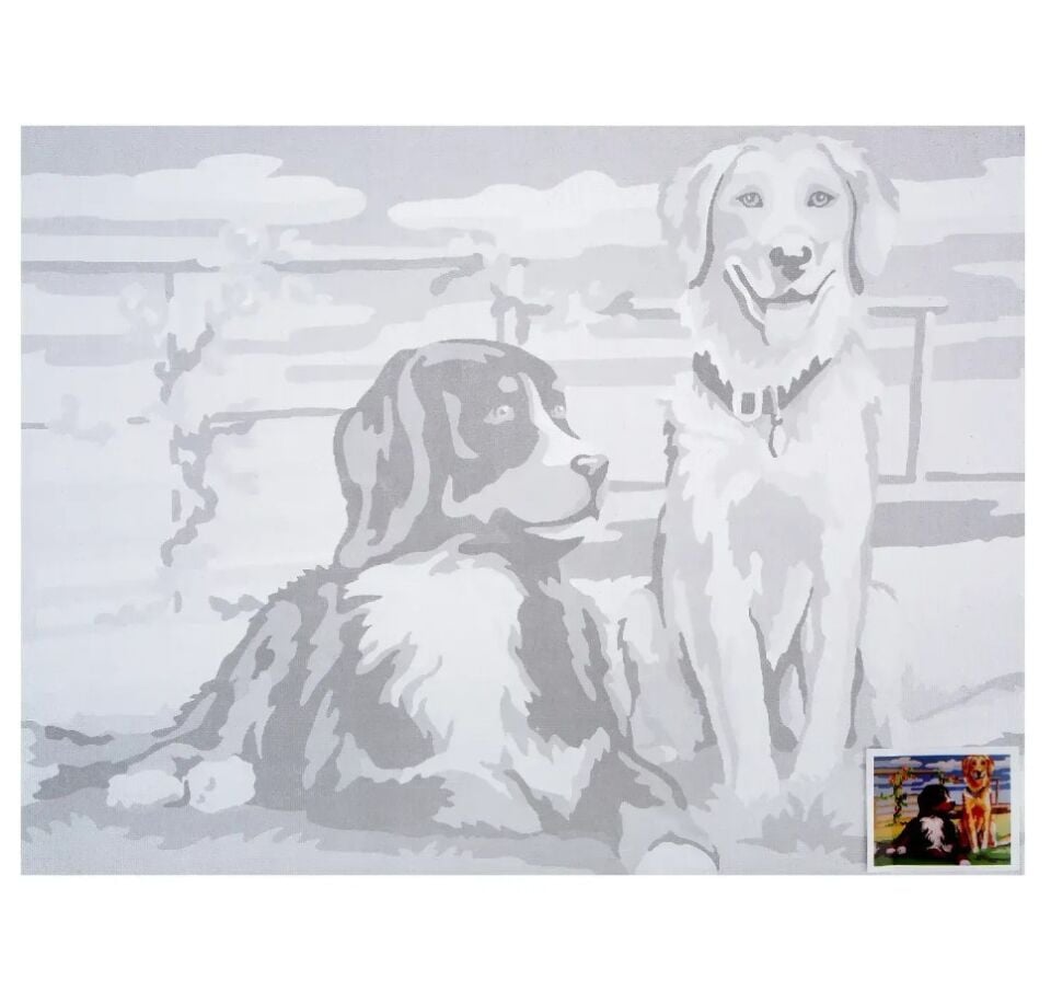 Güven Art St Petersburg Desenli Tuval 30x40 Cm Dogs