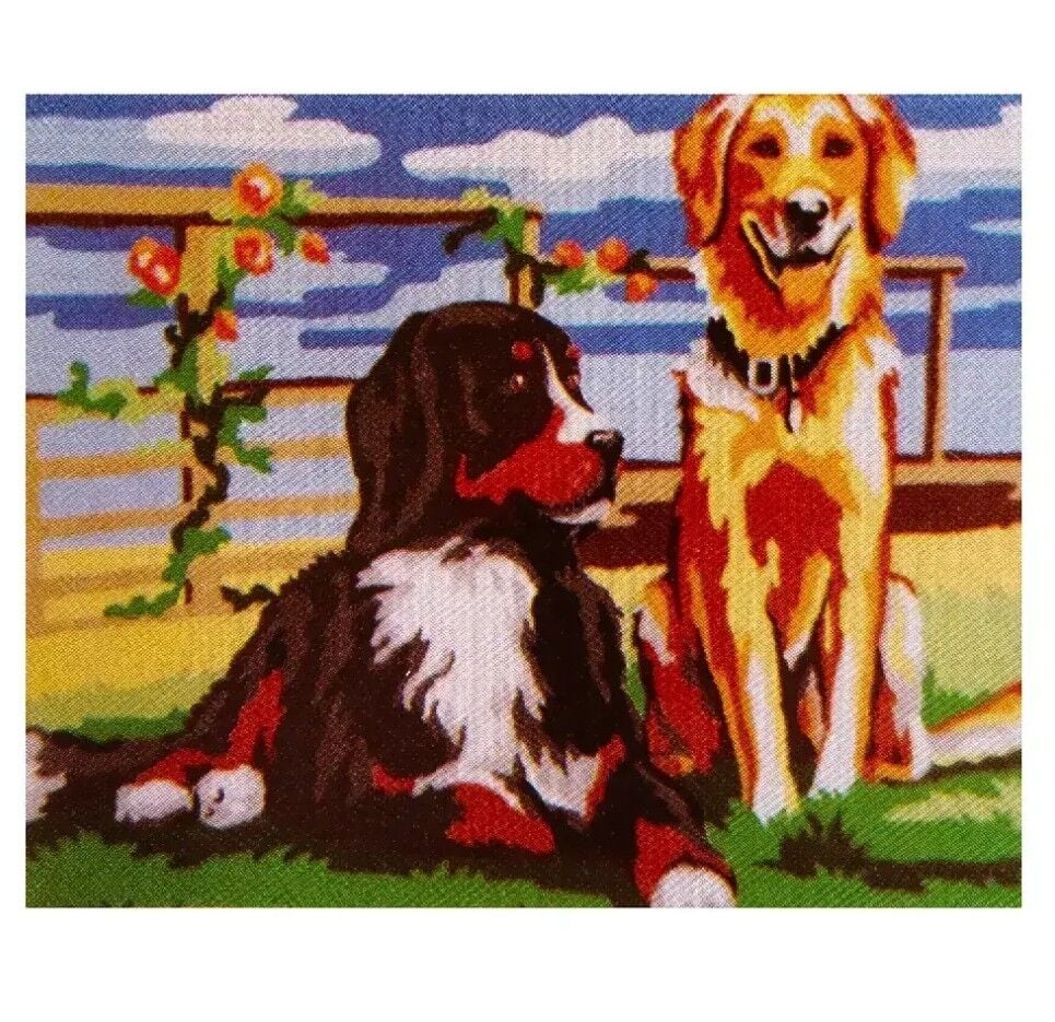 Güven Art St Petersburg Desenli Tuval 30x40 Cm Dogs