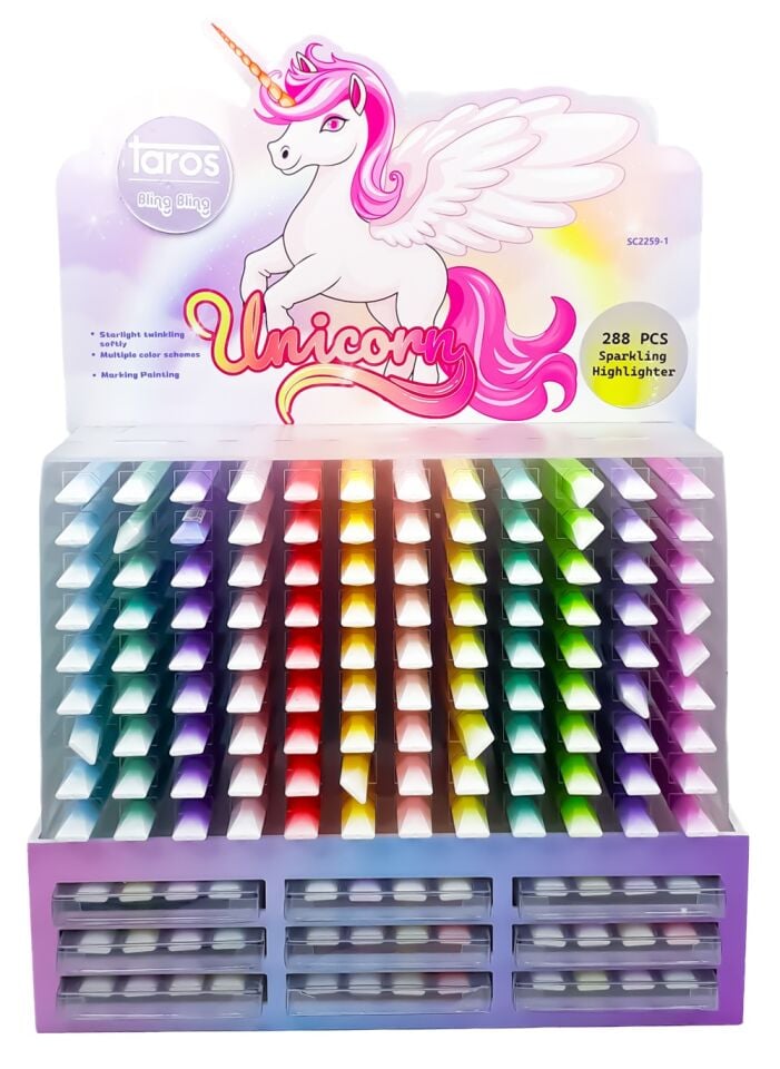 Taros Unick Color Unicorn Simli Fosforlu Kalem