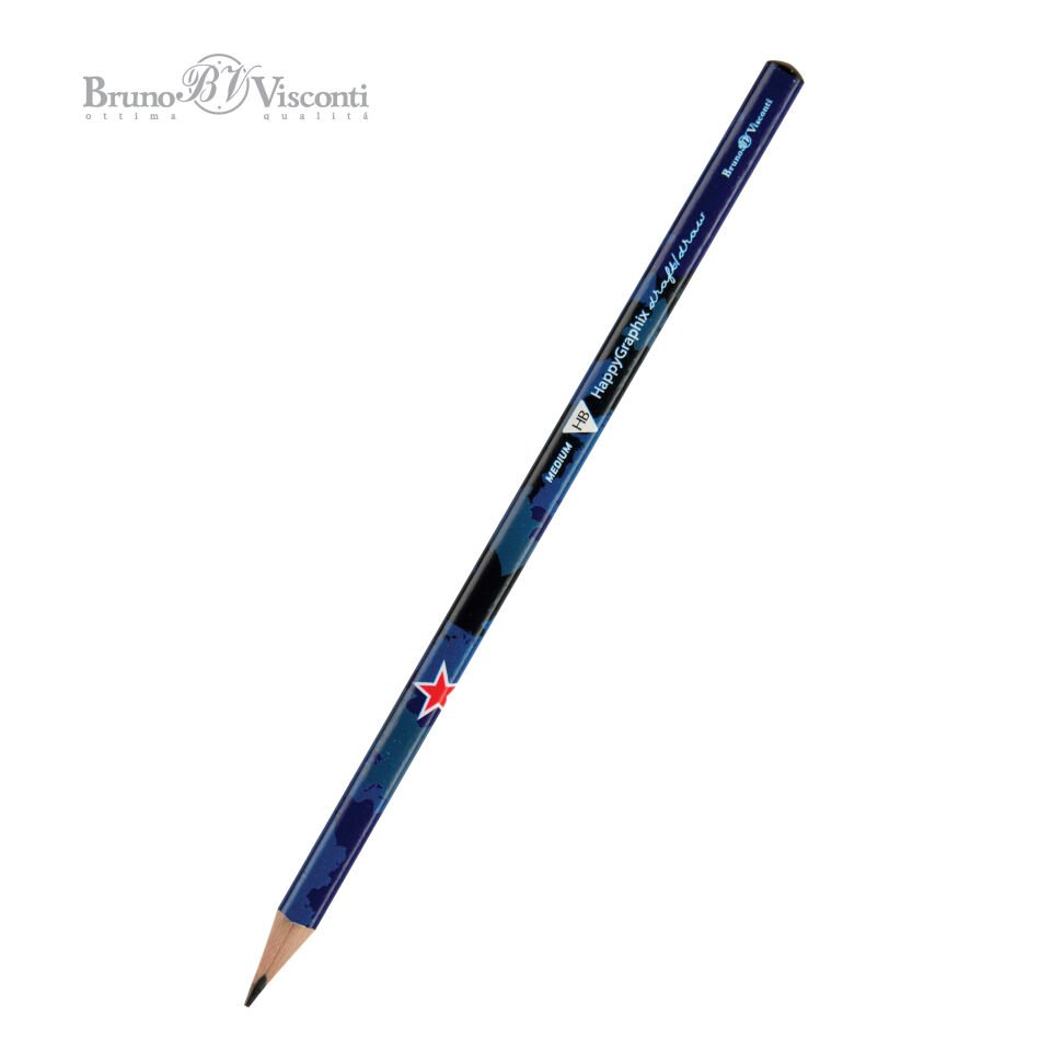 Bruno Visconti Kurşun Kalem Happygraphix Mavi Asker