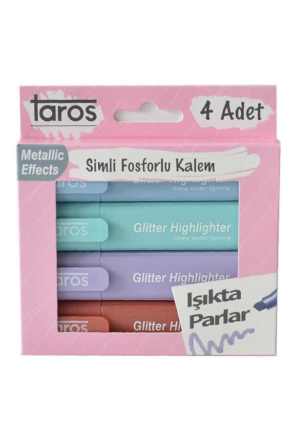 Taros Unick Color Unicorn Simli Fosforlu Kalem 4 Lü
