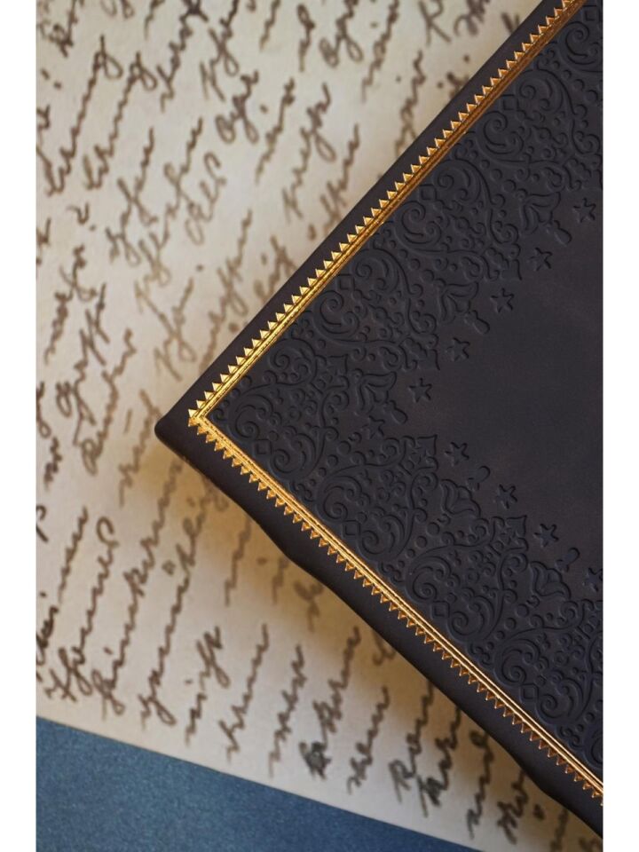 Victorias Journals Şeref Düğün Defteri Vintage Old Book 20x28 Cm 150 Gr 192 Sayfa Kutulu Siyah