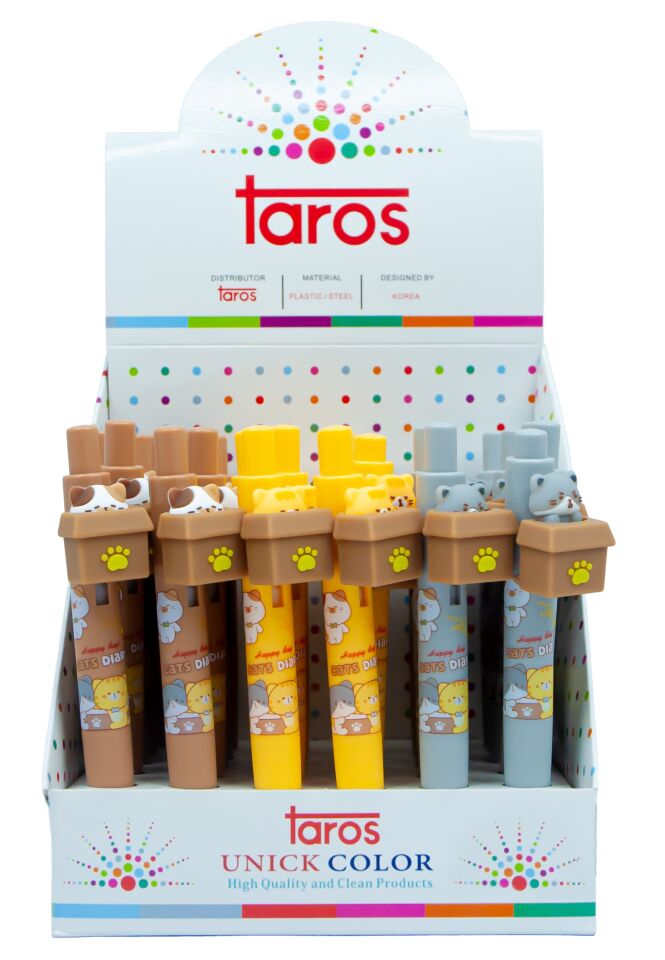 Taros Unick Color Jel Kalem Kulubeli Kedi