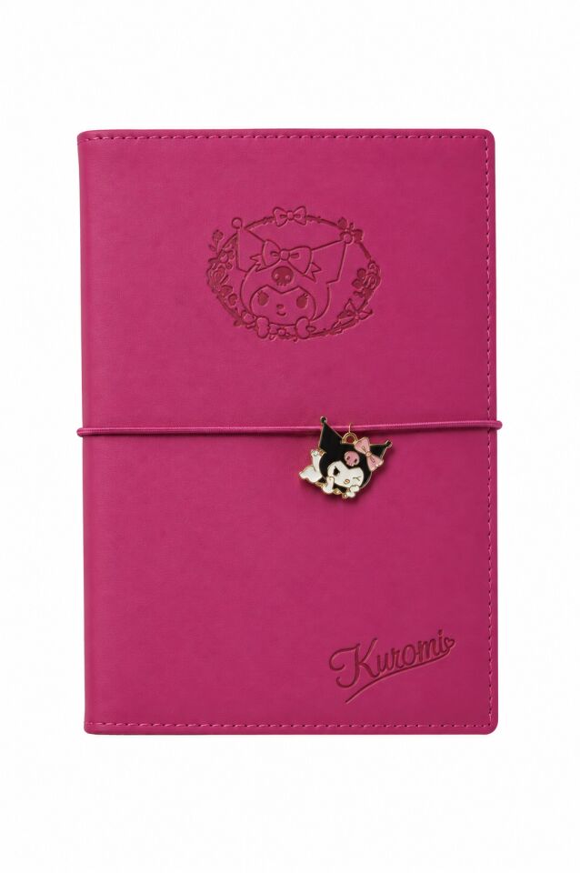 Viktorias Journals Kuromi Geçmeli Vegan Kapaklı Günlük 13x18 Cm 80 Gr 192 Sayfa Lastikli