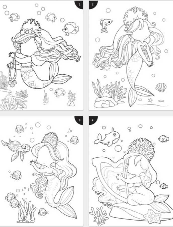 Lino Funny Faces Stickerlı Boyama Kitabı Deniz Kızı