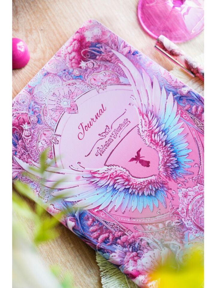 Victorias Journals Smyth Art Esnek Kapak Vegan Deri Defter A5 192 Sayfa 80 Gr Ivory Pembe