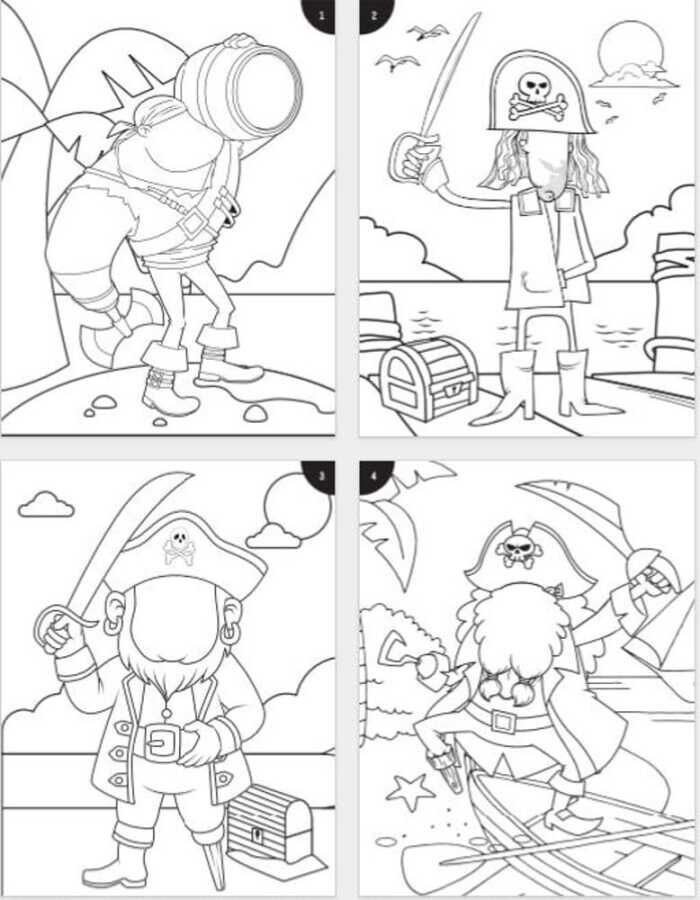 Lino Funny Faces Stickerlı Boyama Kitabı Korsanlar