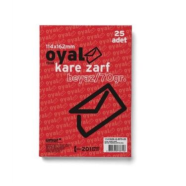 Oyal Kare Zarf 11x16 Beyaz 70 Gr Glorya 25 Li