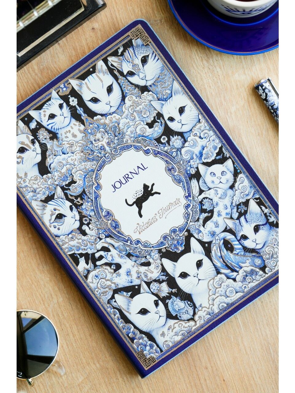 Victorias Journals Smyth Art Esnek Kapak Vegan Deri Defter A5 192 Sayfa 80 Gr Ivory Mavi