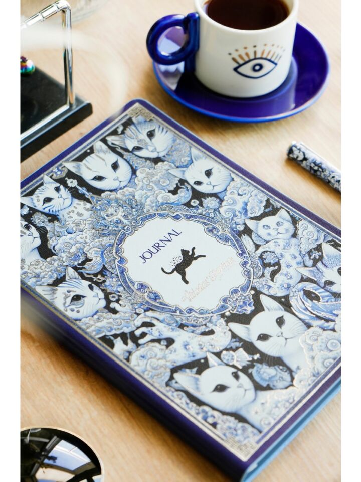 Victorias Journals Smyth Art Esnek Kapak Vegan Deri Defter A5 192 Sayfa 80 Gr Ivory Mavi